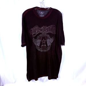 Aerosmith Womens 2X T-Shirt Burnout Classic Hard Rock